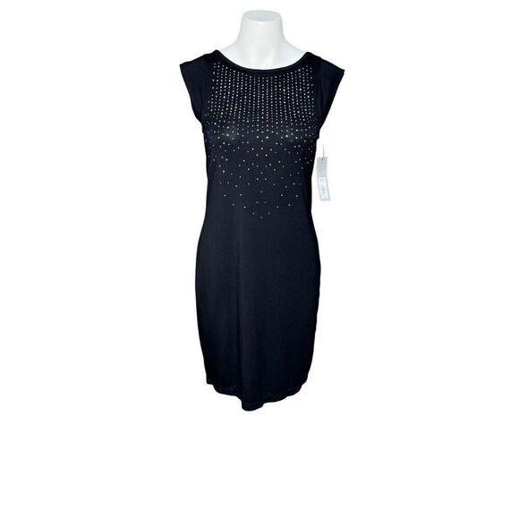 Apt 9 NWT black gold studded short sleeve t-shirt dress size XS - Picture 1 of 12